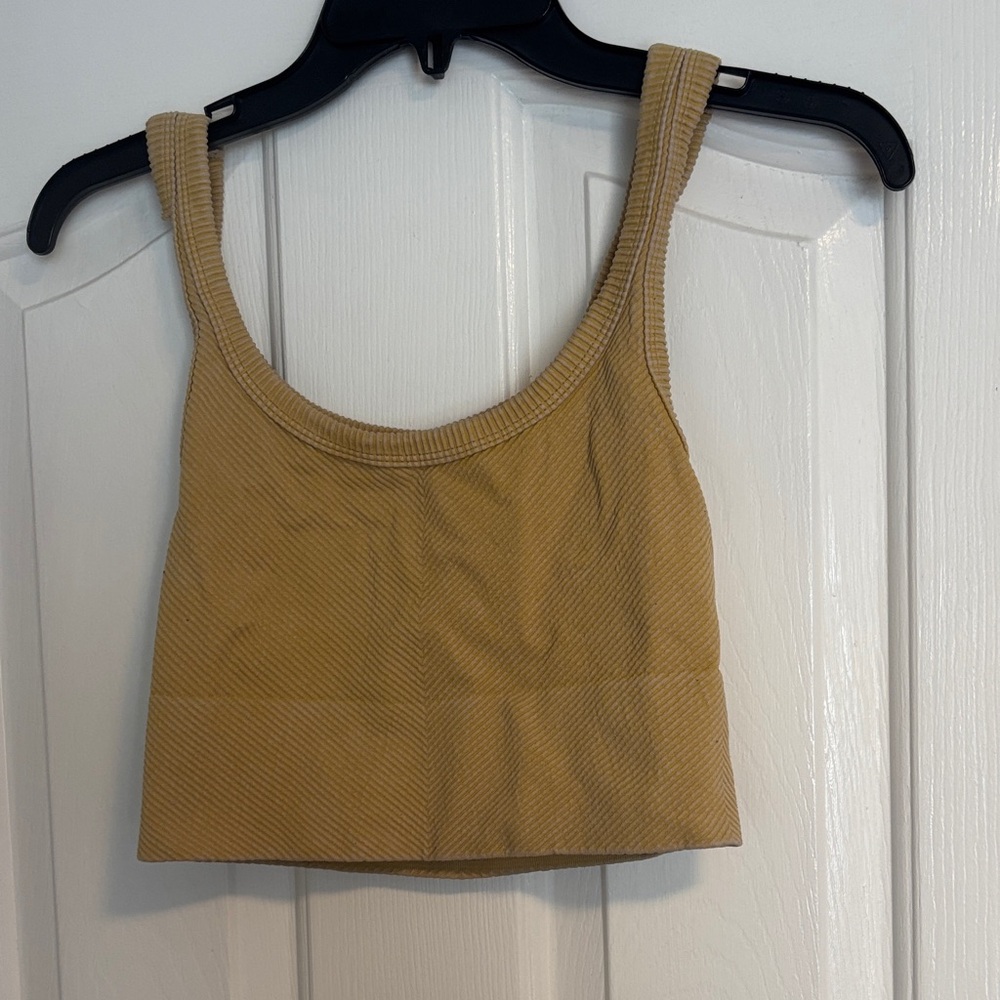 Nikibiki Beige Ribbed Crop Top